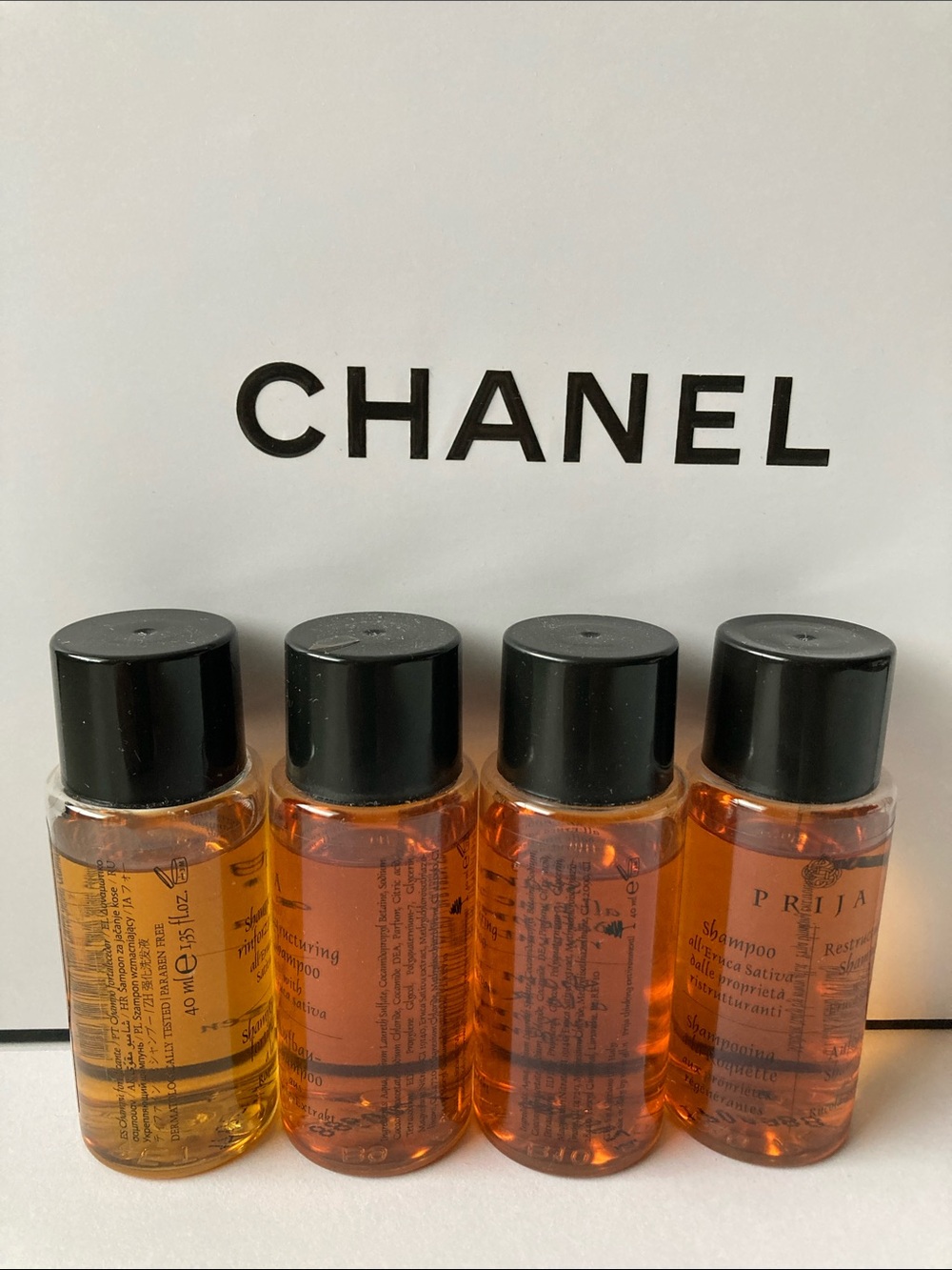 4 Prija Restructuring Shampoo Travel Set Lot
